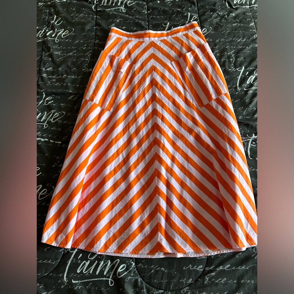 Kate Spade Deck Stripe Pink & Orange Skirt - Picture 4 of 9